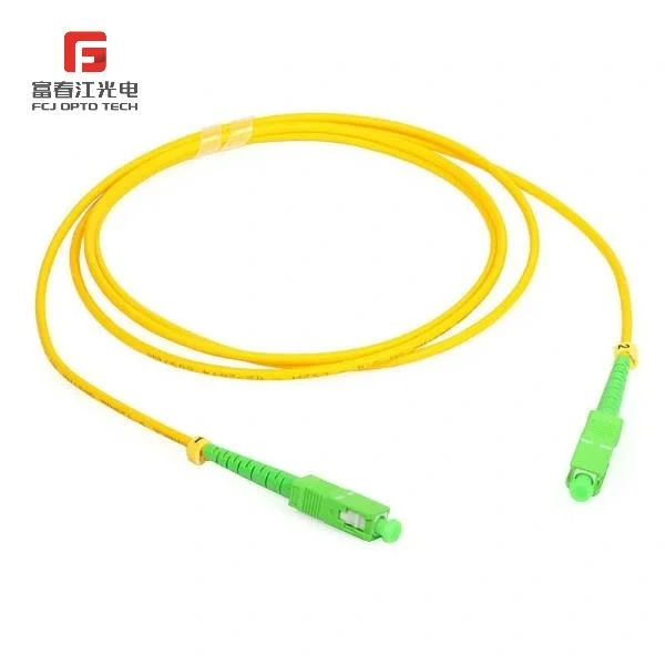 Optic Fiber Patch Cord Jumper Single Mode Sinplex 5m, G652D Cable Il<0.3dB Sc/Upc 3mm Diameter PVC Cable Fiber Optic Connect Jumper