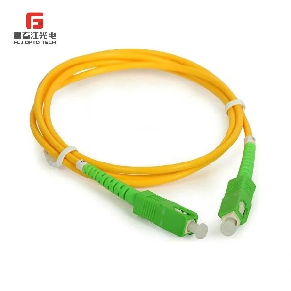 Optic Fiber Patch Cord Jumper Single Mode Sinplex 5m, G652D Cable Il<0.3dB Sc/Upc 3mm Diameter PVC Cable Fiber Optic Connect Jumper