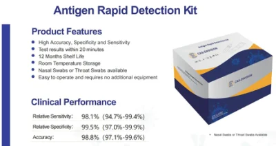 Kolloidales Gold-Methode-Schnelltestkit für Infektionskrankheiten, Schwanentestkit für 25 Personen